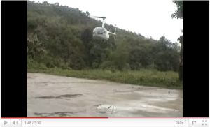 Watch video: The helicopter lands in the Isnag tribe right behind the missionaries' houses.