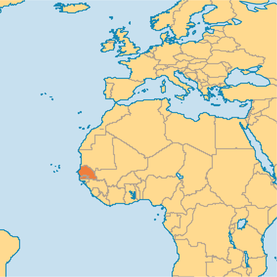 The country of Senegal, where we'll spend our first couple of years in West Africa.