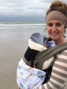 Gideon's first trip to the beach...and he slept right through it!