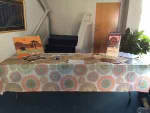 Here was our table at the Missions Conference