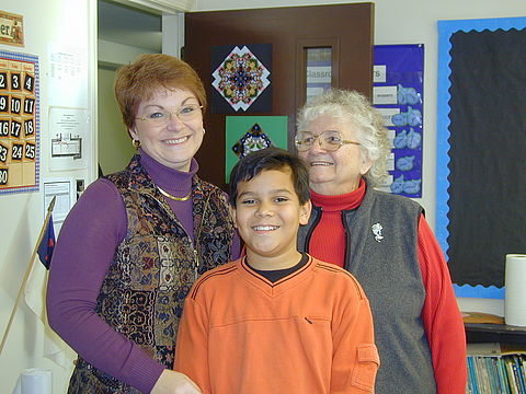 Cody, Grammy and his teacher Mrs. Hensel