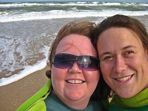 Amy & Crystal at the beach!
