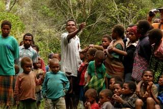 Jesi, one of our present teachers preaching at the last baptism service in November 2007.