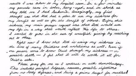 December 1993 – Joleen’s Letter
