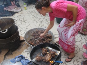 Grilling mutton