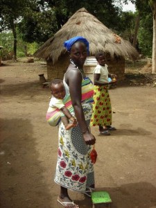 Landuma lady with baby