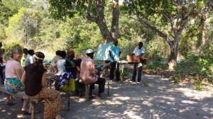 19. literacy class under mango tree