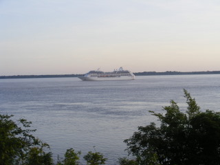 Cruise ship on the Amazon