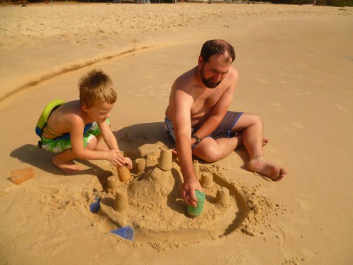Sand castle construction zone
