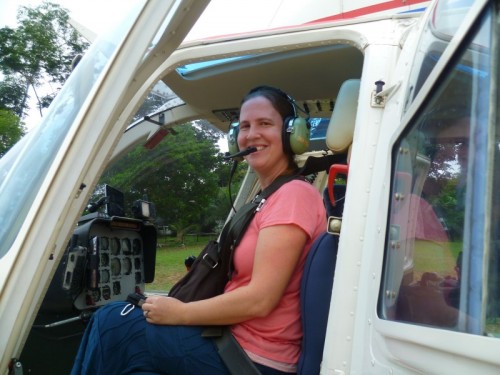 Since it was my first helicopter ride, they let me ride co pilot.  