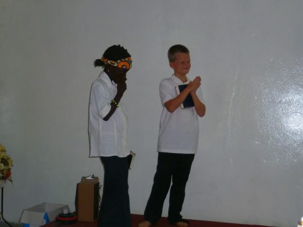 Then there was a skit showing what they do in children's church every week