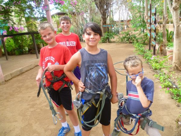 We took the boys to a ropes course in the area