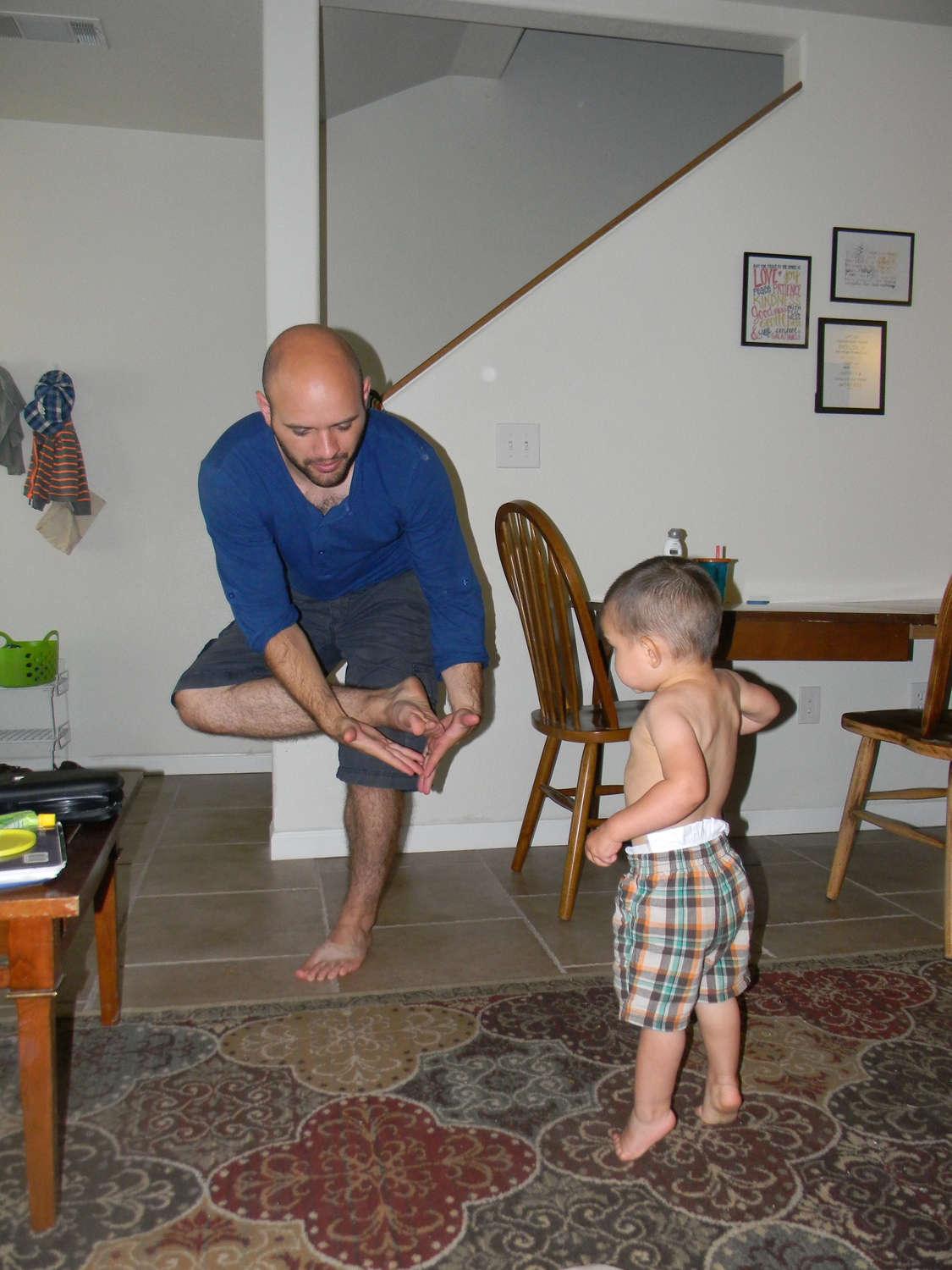 Father&son pic #3: Not sure what those two are doing here but they had fun!