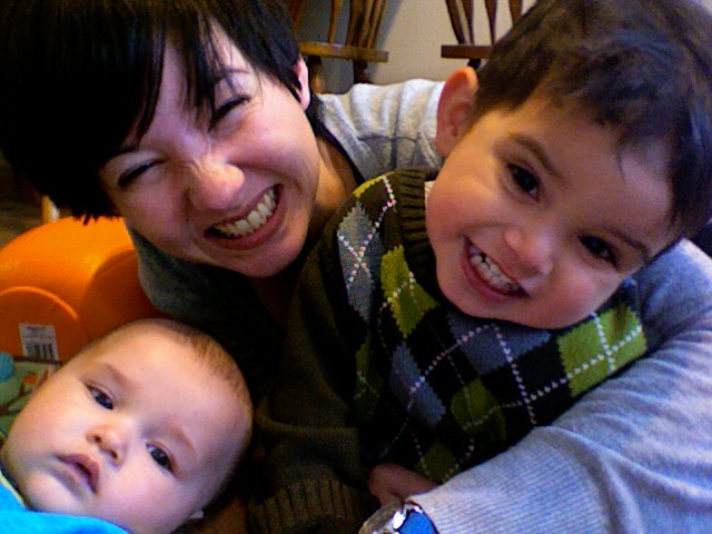 Having fun with 2 of my biggest loves and potential stressors in my life :)