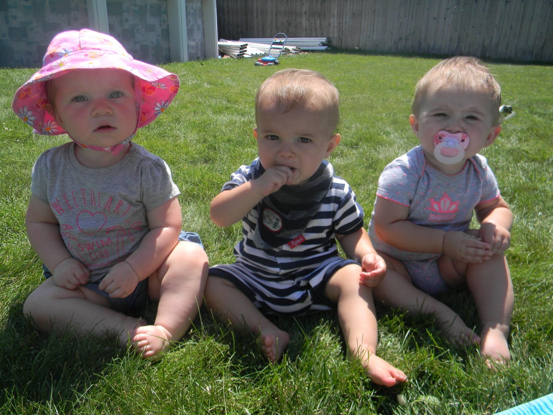 Raelynn, Elias & Finley at 9 months