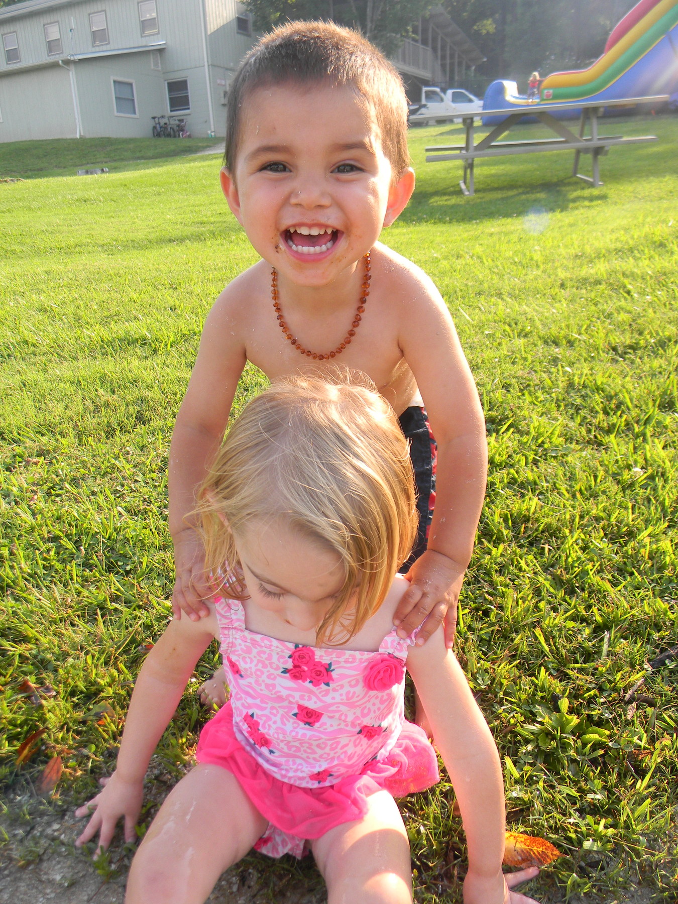 Judah & his BFF Selah... these two sure missed each other over the summer! I think you can tell by Judah's face he was happy to see her again :)