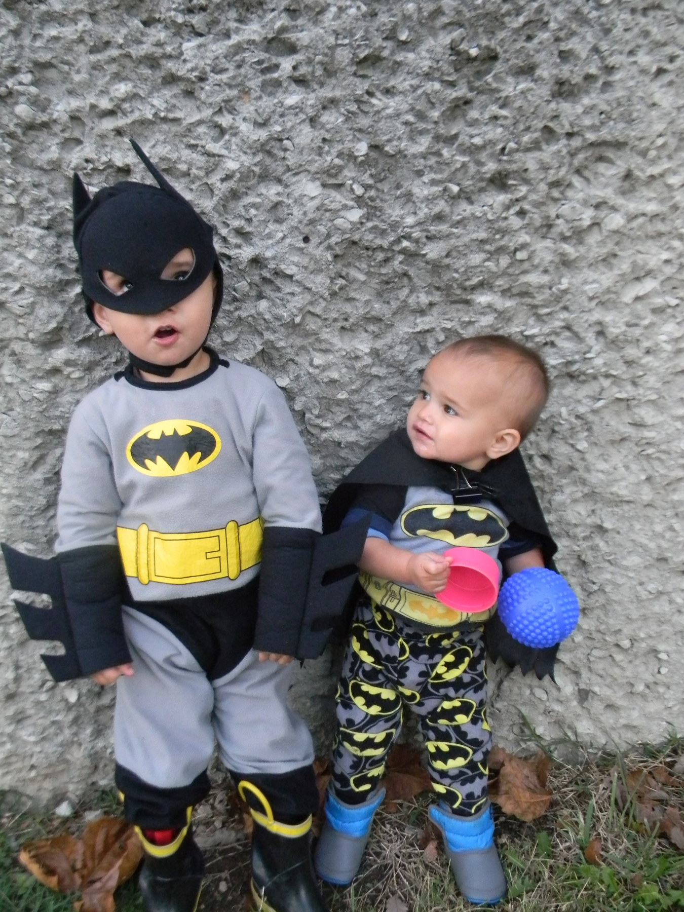 My two superheroes!