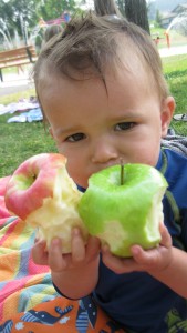 That's my foodie. Not one apple but TWO.