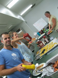 Fun Food Friday! We are split up into 2 small groups and each week switch off cooking and cleaning duty. 