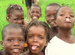 A group of Haitian kids