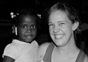 Me and a little girl at an orphanage