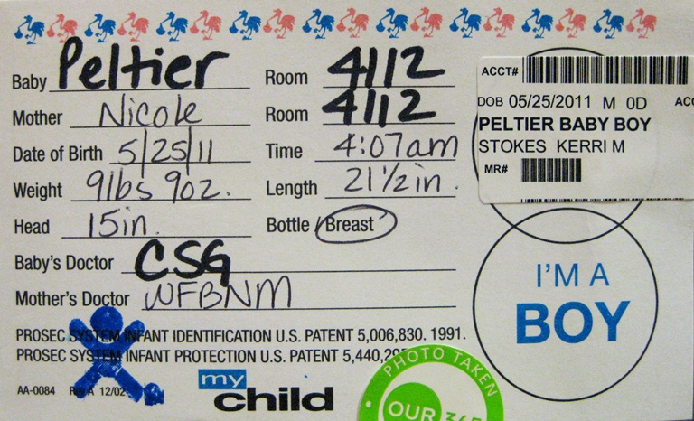 hospital card info