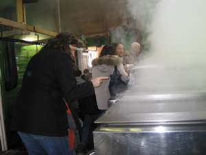 Boiling Maple Water to make syrup