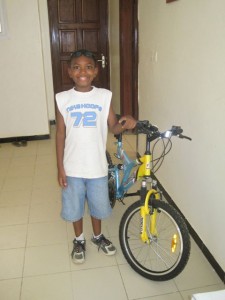 We are so excited with Emmanuel for his new bike