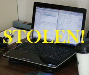 Sometime on the night of Friday October 26, Jordan's laptop was stolen - along with the only copy of his Cherokee grammar write-up.