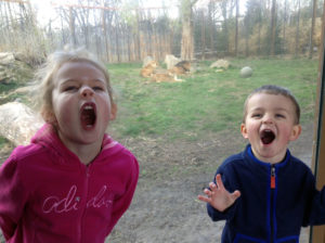 Elayne and Titus roaring like a lions
