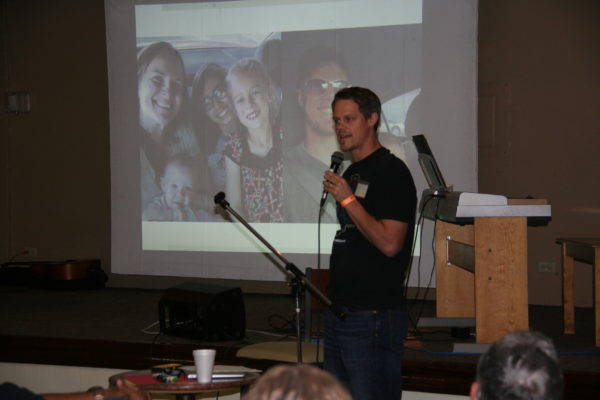 Jordan, speaking briefly at the NTM Mexico field conference this past month.