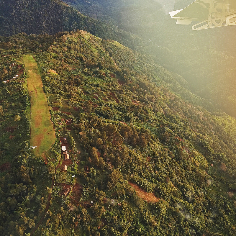 Tribal airstrip. 6 hours from our final destination. See the helicopter waiting for us?