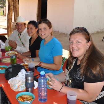 Our team enjoyed pozole and tortillas at the village's November 20th party.