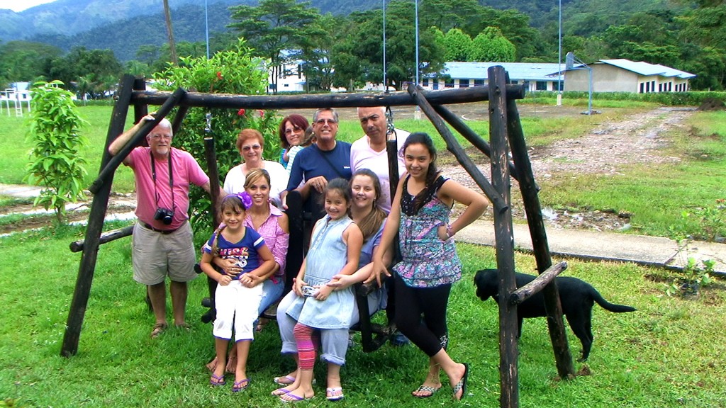 Left, Macon & Katy,Pastor Rene & Miriam Perez, Judy & girls, Sanchez Family