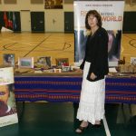 Jackie at our mission display table