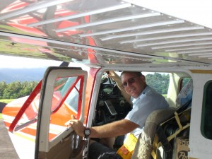 Randy in a Cessna 206 Aircraft