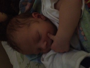 Towards the end, with hardly anything except daytime television to occupy my time, I took to taking a first-time-mommy amount of pictures of my sleeping darling :)