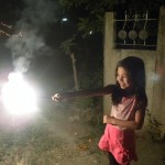 Sheila Enjoying the Fireworks in Cebu on Christmas Eve