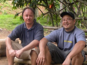 Taking a break with missionary to the I-wak, Geoff Harada.