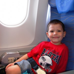 Jonathan on the airplane