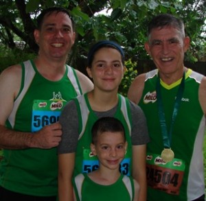 The Runners: Stephen, Luke, Rebekah, and Grandpa Jordan