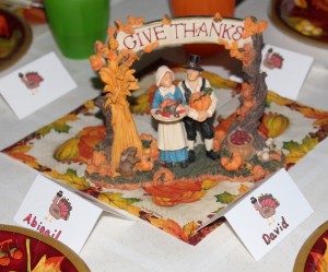 Name Cards on the Kids' Table