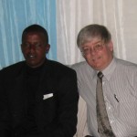Steve with a Rwandan pastor.
