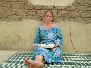 Here I am, reading my Bible in down time.