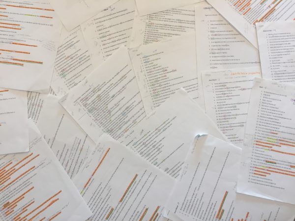 Lots of papers involved in my discourse write-up!