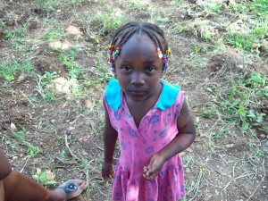 Little girl in Haiti 